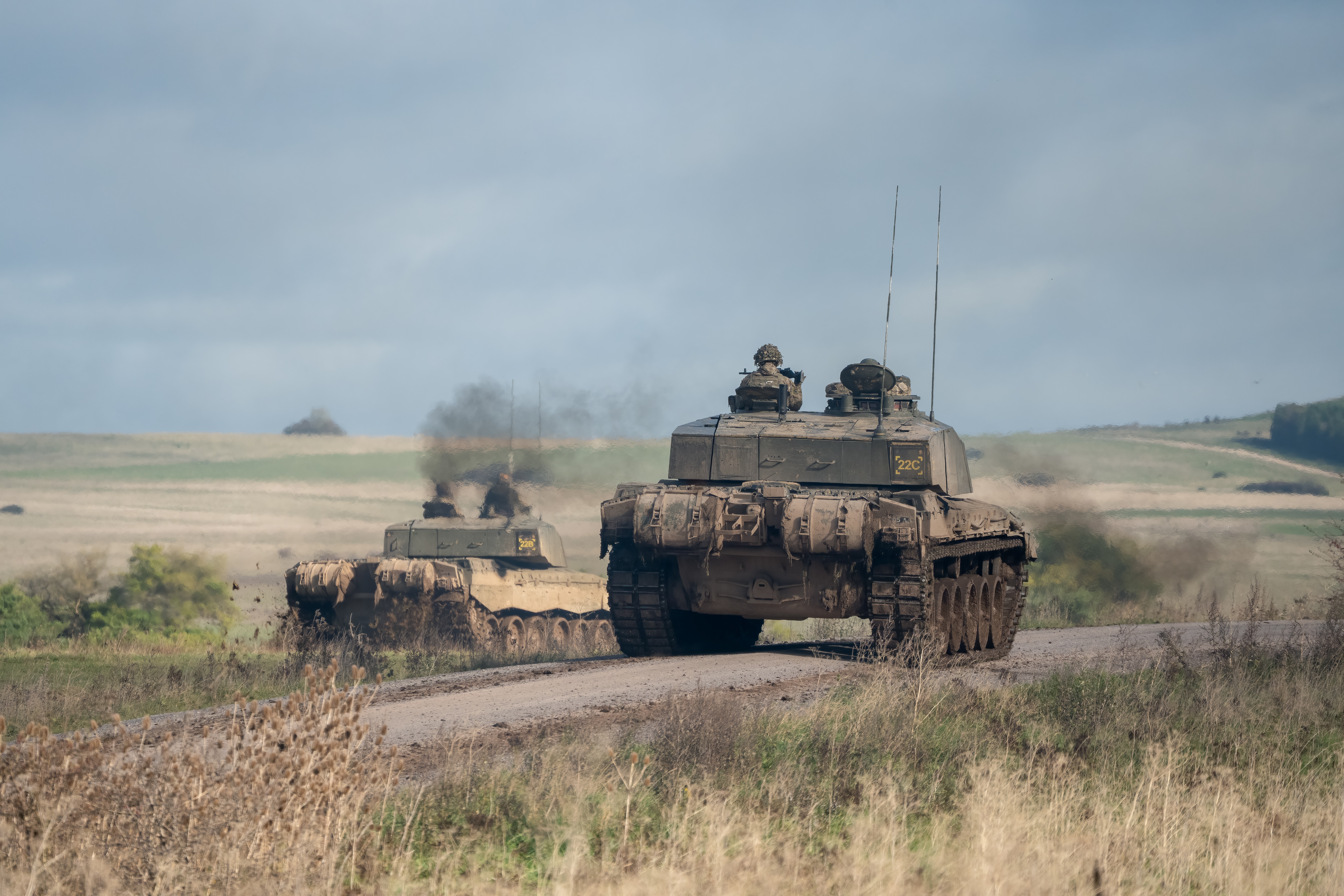 Tanks in the countryside